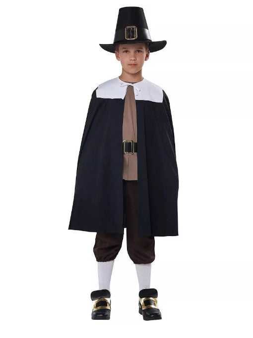 Mayflower Pilgrim - Cape - Costume - Boys - 2 Sizes