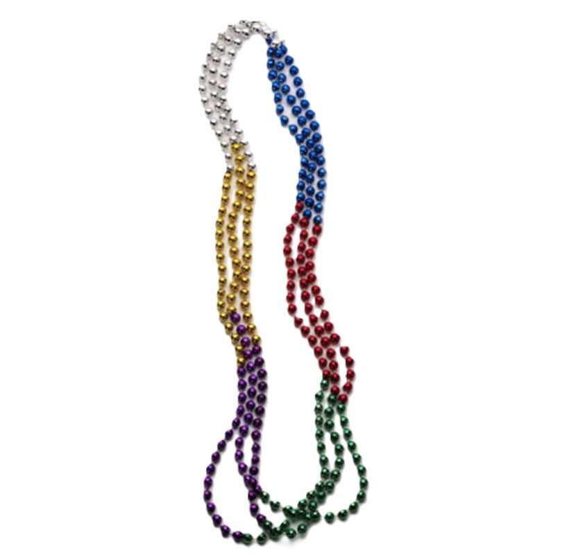 Pride Bead Necklaces - Rainbow - 12-Pack - Costume Accessory - One Size