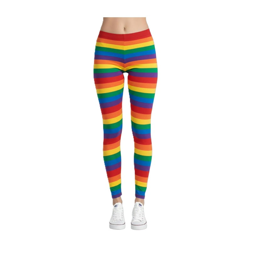 Pride Rainbow Leggings - 80's - Costume Accessories - One Size