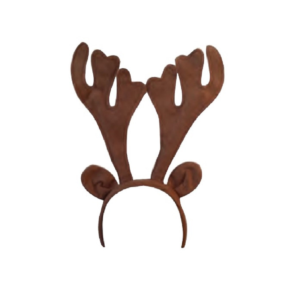 Rentier-Geweih-Stirnband - Brauner Filz - Weihnachten - Kostüm-Accessoire