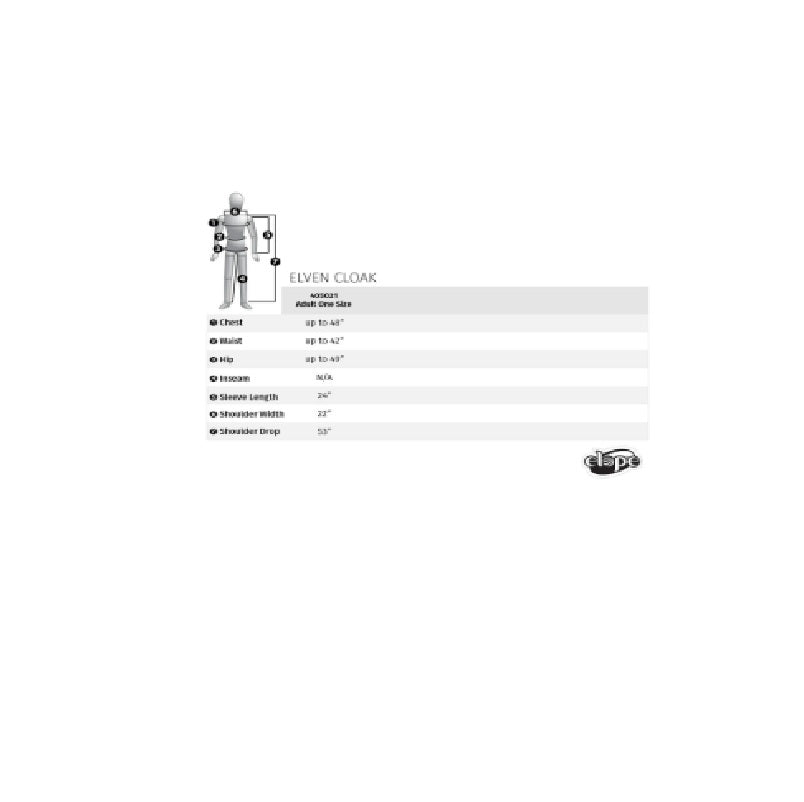 Elven Cloak - Robin Hood - Medieval - Costume - One Size