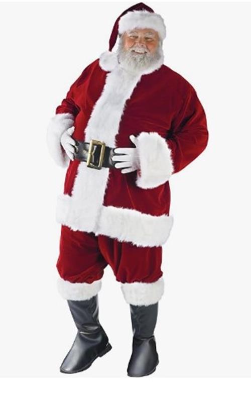 Red Santa Claus Suit - Deluxe Velvet Costume - Men - 3 Sizes