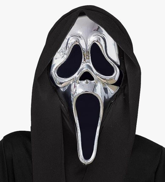 Ghostface® Chrome Plated Mask - Scream - Costume Accessory - One Size