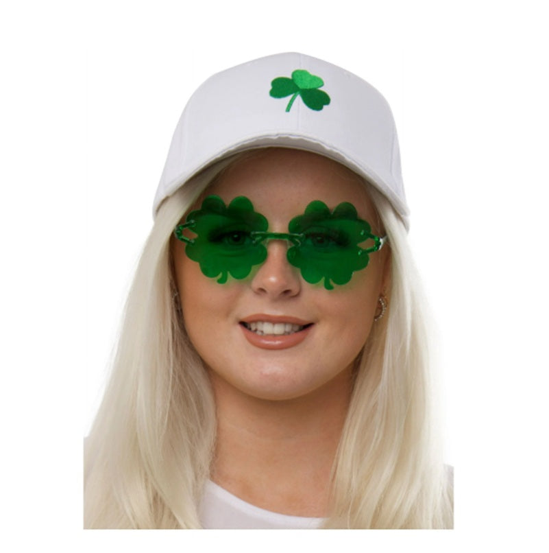 Green Rimless Shamrock Glasses - St Patrick's Day - Costume Accessories