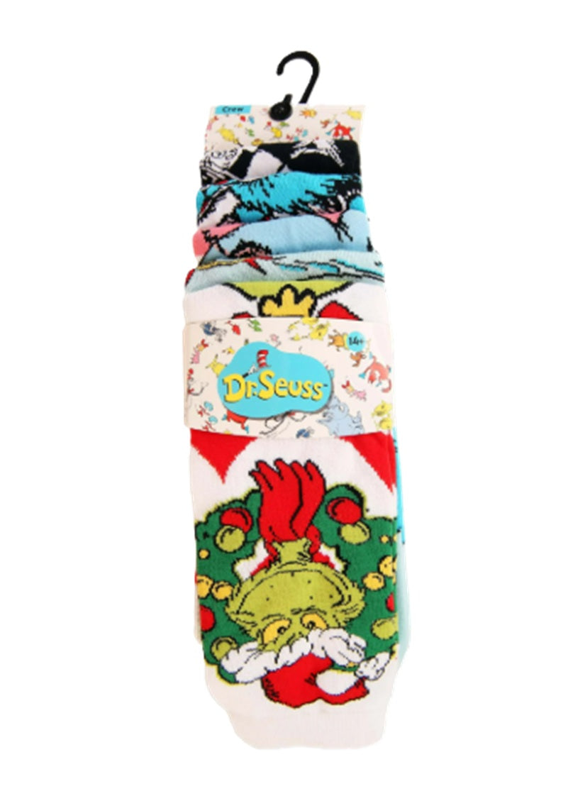 Dr. Suess Socks - 5 Pack - Costume Accessory - One Size