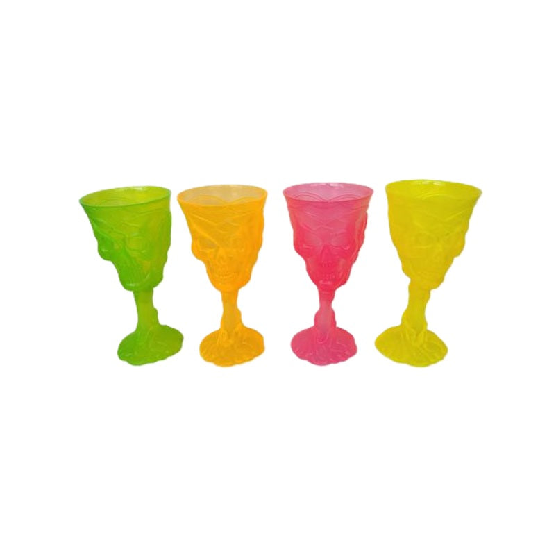 Summerween Skull Goblet Glasses - Decor - Summer Fun - Halloween