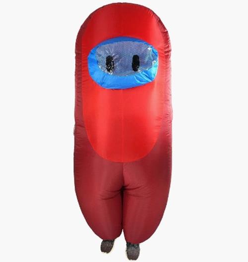 Red Sus Crew Killer - Red - Video Game - Inflatable - Costume - Teen Size