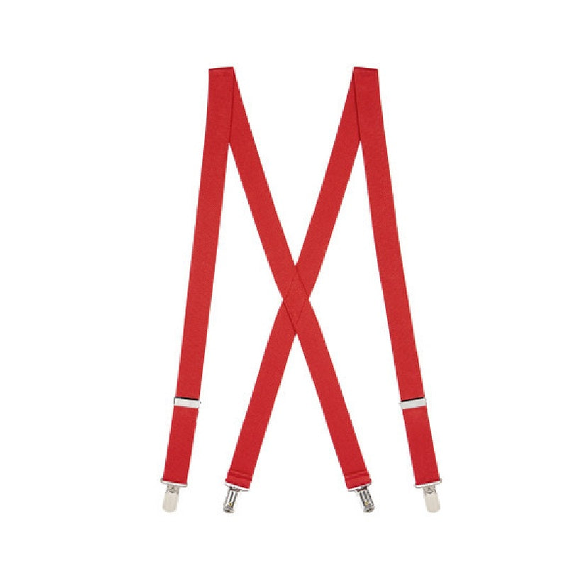 Santa Claus Red Suspenders - Christmas - Nerd - Costume Accessory - 1x42