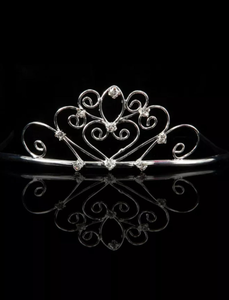 Sweetheart Silver Tiara - Rhinestone - Costume Accessory - One Size