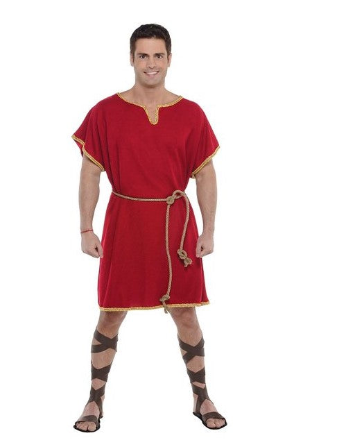 Roman Greek God Spartan - Gladiator - Burgundy - Costume - Adult - Standard
