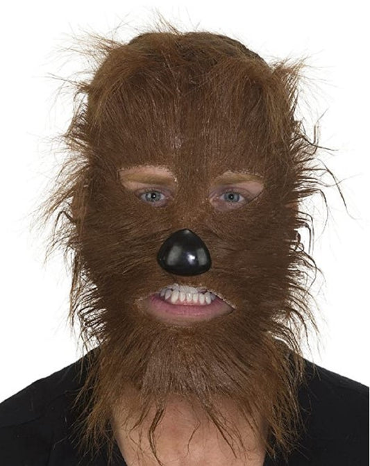 Werewolf Mask - Brown - Strap - Costume Accessory - Teen Smaller Adult