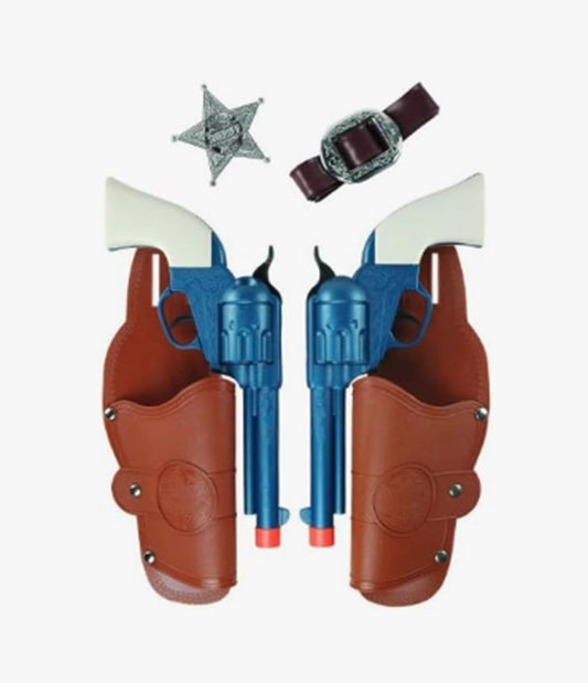 Western Sheriff Pistol & Holster Set - Cowboy - Costume Accessory Prop