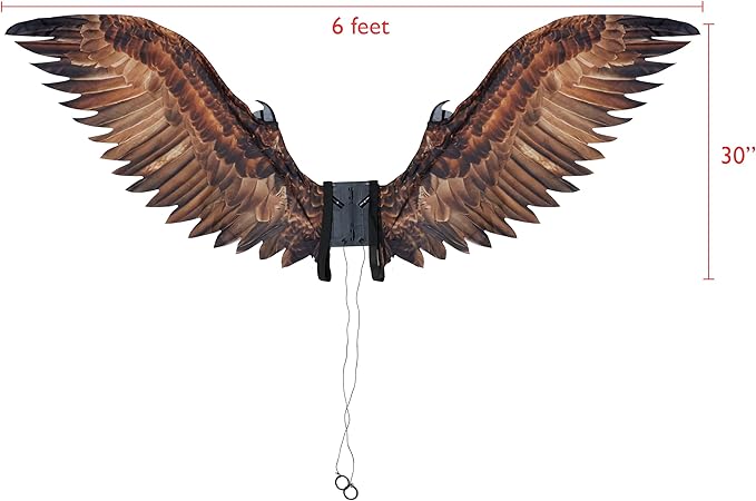 Articulating Eagle Bird of Prey Wings - Brown - Cosplay Costume Accessories