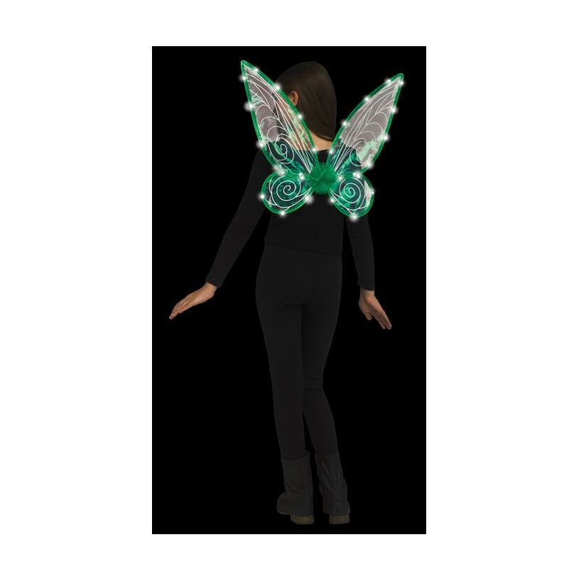 Green Fairy Wings - Light Up - Costume Accessory - One Size