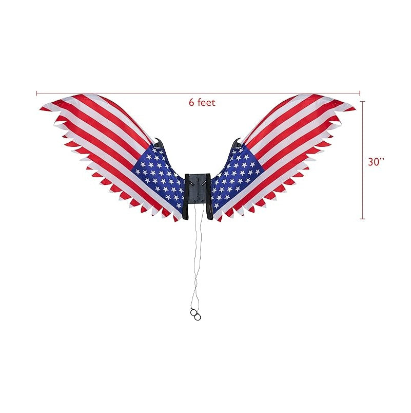 Articulating Patriotic Wings - Red/White/Blue - Cosplay Costume Accessories