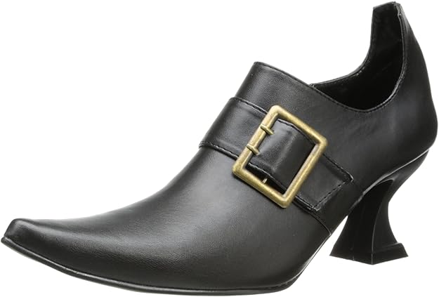 Black Witch Shoes - Buckle - Costume Accessory - Size Small 5-6