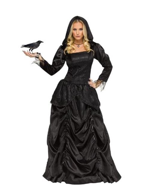 Wicked Queen Hooded Dress - Black - Witch - Costume - Women - 2 Sizes Arlene's Costumes Wicked Queen Hooded Dress - Black - Witch - Costume - Women - 2 Sizes Arlene's Costumes