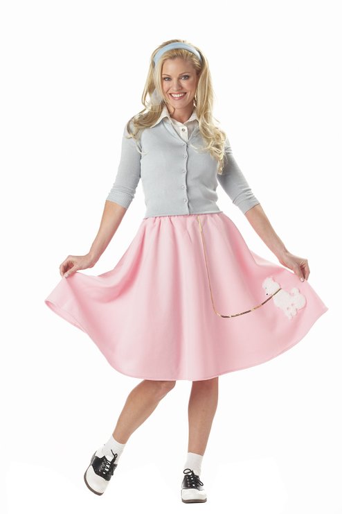 Poodle Skirt - 1950's - Pink - Costume - Women - 4 Sizes
