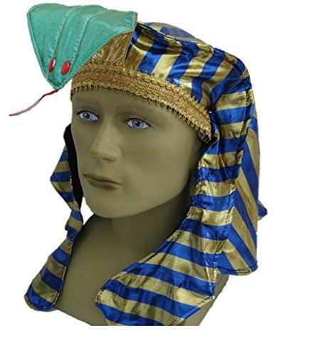 Pharaoh Hat - Metallic Look - King Tut Egyptian - Costume Accessory - One Size