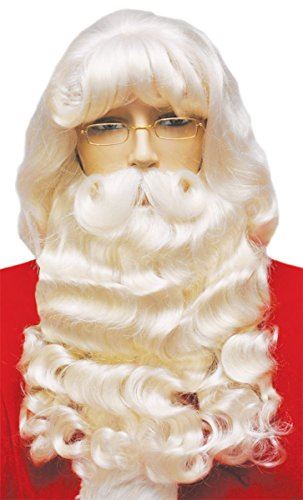 Santa Wig and Beard Set - Rental-Quality - Costume Accessories - Men - XL