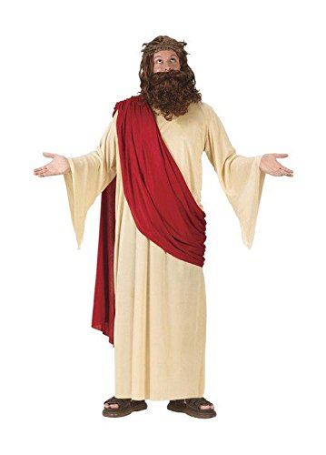 Jesus - Religious - Biblical - Cream/Red - Costume - Men - One Size 6' 200 lbs