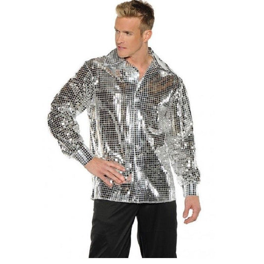 Disco Ball Shirt - Silver - Dance Fever - 70's - Adult - Standard