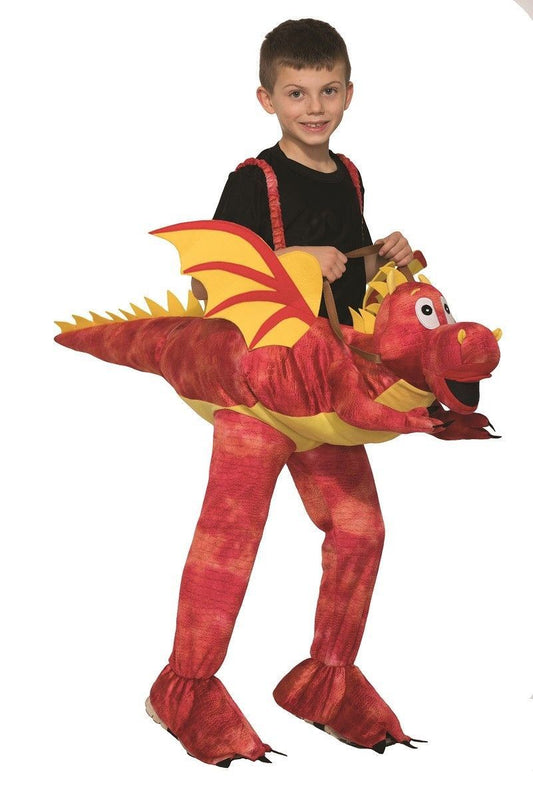Ride-A-Dragon - Red - Costume - Child - Medium 8-10