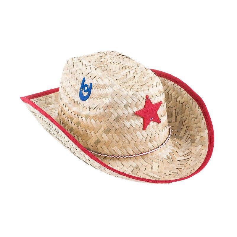Sombrero Vaquera Vaquera - Sheriff - Paja - Accesorio para Disfraz - Talla Niño - 2 Colores