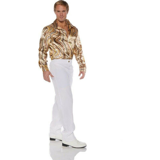 Disco Swirl Shirt - 70's - Brown - Costume - Adult - 2 Sizes