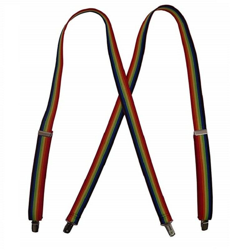 Rainbow Suspenders - Pride - Costume Accessories - Uniesex - 2 Sizes