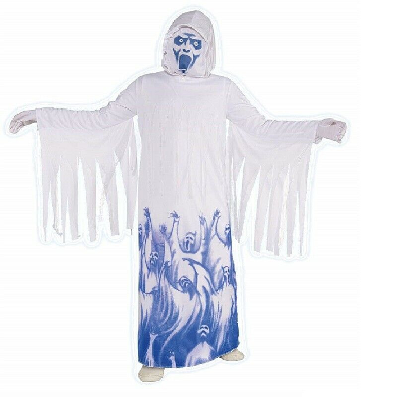 Ghostly Soul Taker - Blanco/Azul - Disfraz - Niño - 2 tallas