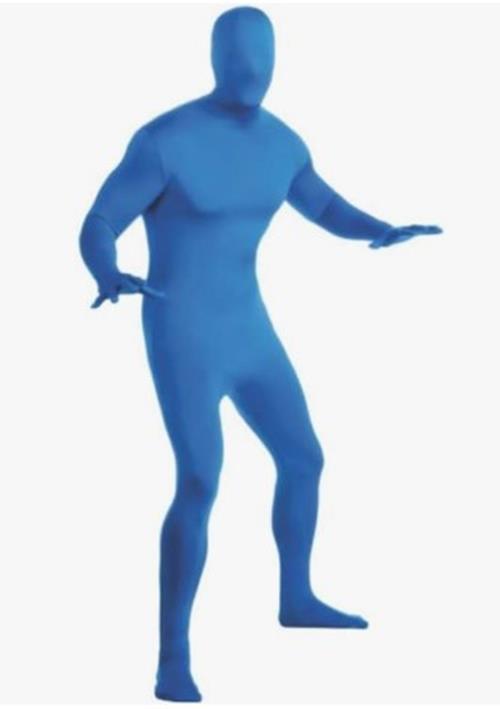 2nd Skin Full Body Suit - Blue - Costume - Adult - Medium