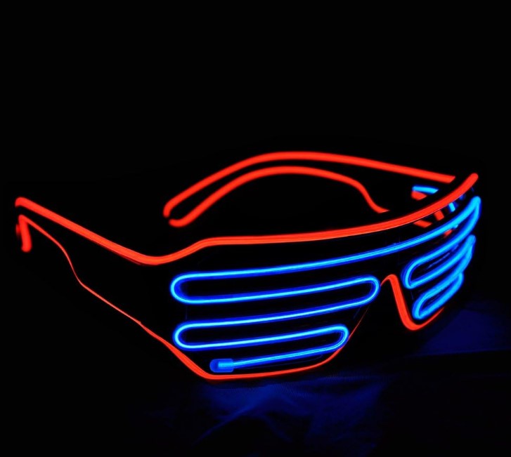 Shutter Glasses - 1980's - Light Up - Costume Accessory - Teen Adult - 3 Colors