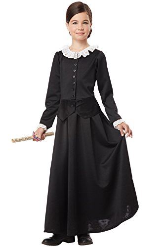 Susan B Anthony - Harriet Tubman - Sufragista - Disfraz - Infantil - 3 Tallas
