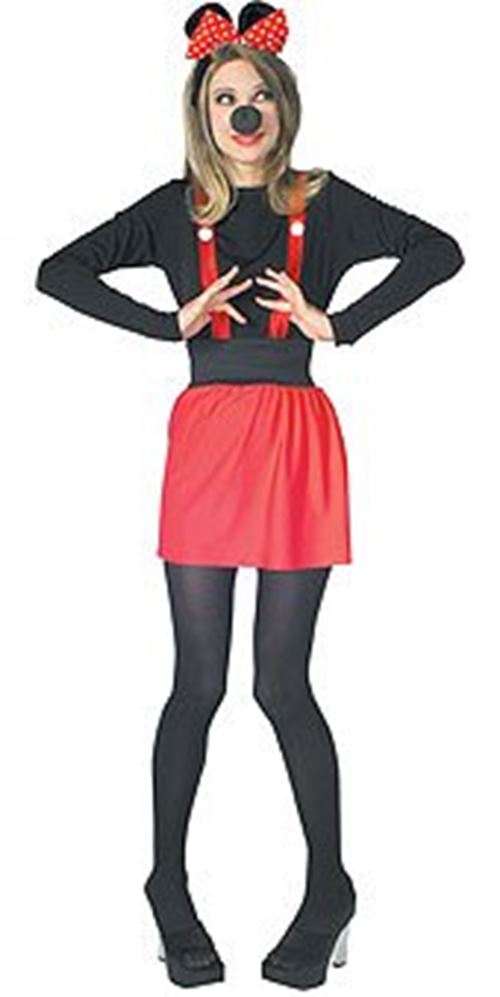 Miss Mouse Kit - 4-Piece - Minnie - Costume - Adult One Size Arlene's Costumes Miss Mouse Kit - 4-Piece - Minnie - Costume - Adult One Size Arlene's Costumes