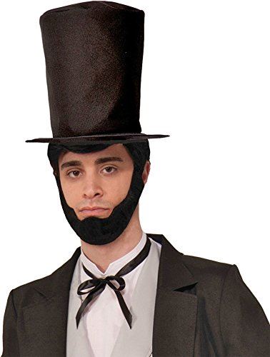 Abraham Lincoln Beard - Black - Victorian - Costume Accessory - One Size