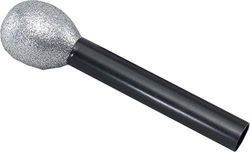 Silver/Black Glitter Microphone - Prop Costume Accessory