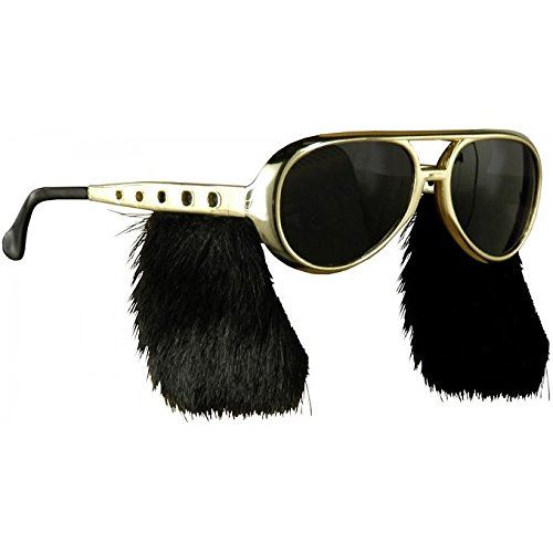 Elvis Rock N Roll Glasses - Sideburns - Costume Accessory - One Size