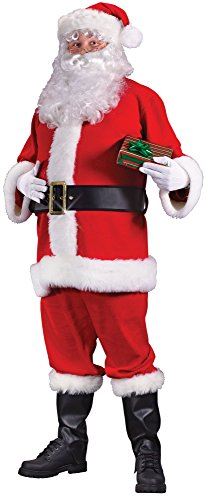 Santa Claus Suit - Santa Con - Flannel - Costume - Red - Adult XL