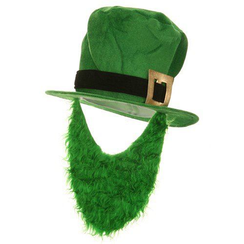 Leprechaun Top Hat - Green Beard - St Patrick's Day - Costume Accessory - Adult