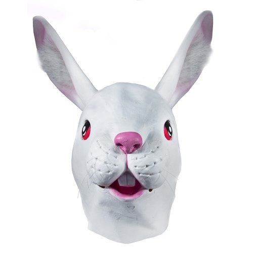 Rabbit Mask - Realistic - Animal - Costume Accessory - Adult Teen