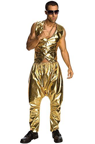 MC Hammer Pants - Hip Hop - Gold Lame Costume Accessory – Men - One Size