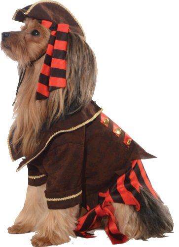 Pirate Pet Costume - Jacket & Hat - Dog - 3 Sizes