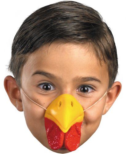 Rubber Chicken Nose - Elastic Strap - Costume Accessory - Child Teen Adult