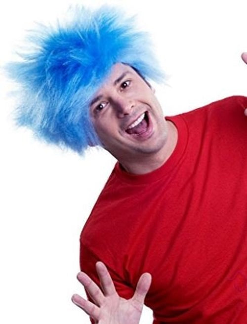 Thing Blue Wig Dr. Seuss Troll Costume Accessory Adult