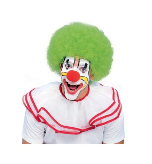 Afro Color Wig St Patrick s Day 1970 s Clown Adult Teen