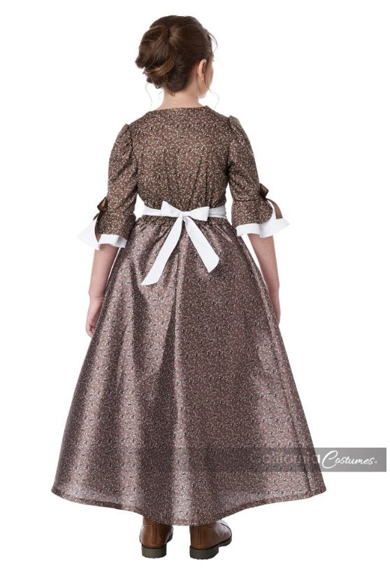 American Colonial - Marrón/Blanco - Disfraz - Niño - 2 Tallas