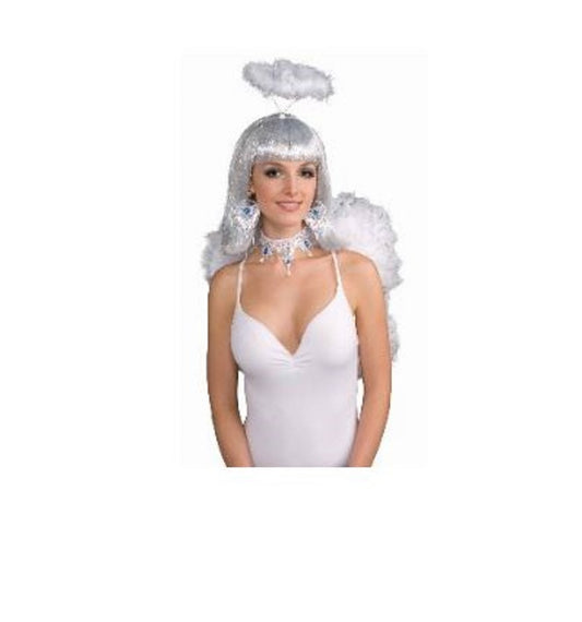 Angel Choker - White/Blue - Costume Accessory - Teen Adult