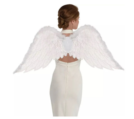 Guardian Angel Wings - 25" x 20" - White - Costume Accessory - Adult