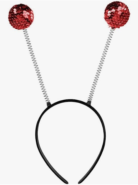 Antena - Rojo - Hada Mariposa - Mariquita - Accesorio de disfraz - Niño Adolescente Adulto